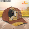 Joycorners Black Hereford Live Like Someone Customized Name Brown Leather Cap