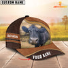 Joycorners Black Angus Happy Face Customized Name Cap