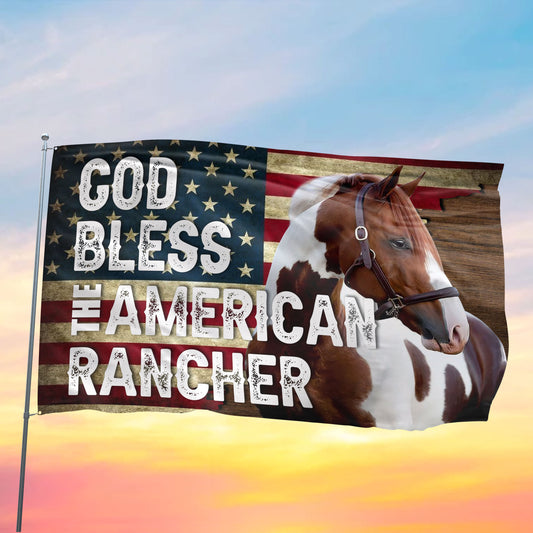 Joycorners GOD BLESS THE AMERICAN Paint House HORSE 3D Printed Flag