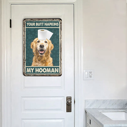 Joycorners Golden Retriever All Printed 3D Metal Sign