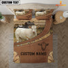 Joycorners Custom Name Charolais No Horn On Farm Bedding Set