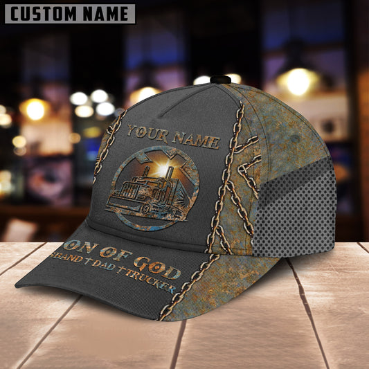 Joycorners Personalized Name Son Of God, Husband, Dad, Trucker 3D All Printed Cap