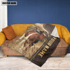 Joycorners Personalized Name Ayrshires Leather Pattern Blanket