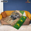 Joycorners Holstein Green Farming Blanket Custom Name