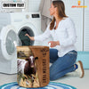 Joycorners Shorthorn Brown Farm Custom Name Laundry Basket