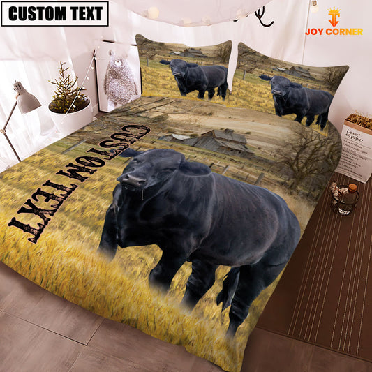 Joycorners Personalized Name Angus Cattle On The Farm 3D Bedding Set