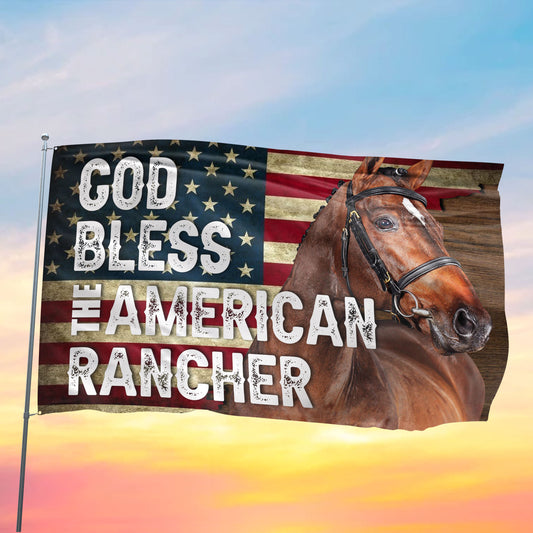 Joycorners GOD BLESS THE AMERICAN Thoroughbred HORSE 3D Printed Flag