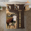 Joycorners Hereford Custom Text Leather Pattern Bedding Set