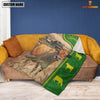 Joycorners Jersey Green Farming Blanket Custom Name
