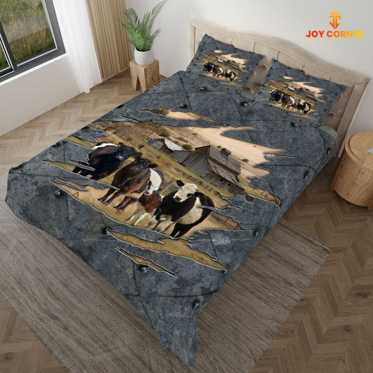 Joycorners Belted Galloway On The Farm Customized Name Bedding Set