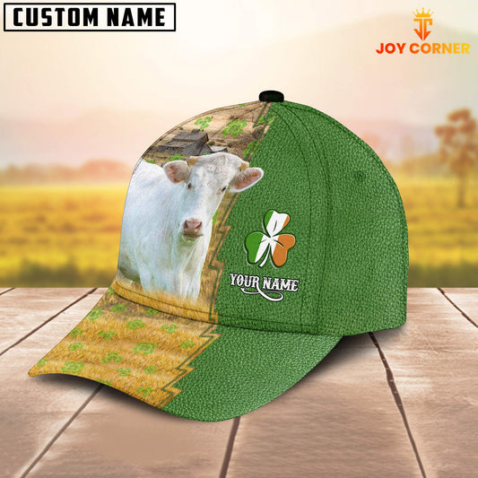 Joycorners Charolais Custom Name Patrick Day Cap