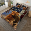 JoyCorners Highland Cattle America Customized Name 3D Bedding Set