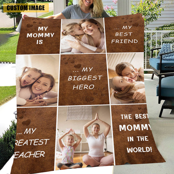 Joy Corners Personalized Photo - The Best Mommy In The World Mother's Day Gift Blanket