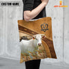 Joycorners Charolais Pattern Customized Name 3D Tote Bag