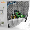 Joy Corners Tractor Brick Wall 3D Shower Curtain