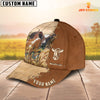 Joycorners Ayrshire Custom Name Brown Leather Pattern Cap