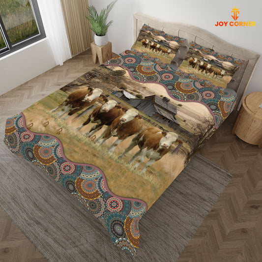 JoyCorners Simmental Vintage 3D Bedding Set