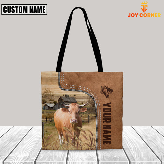 Joycorners Gelbvieh Custom Name 3D Tote Bag