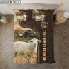 Joycorners Sheep Custom Text Leather Pattern Bedding Set