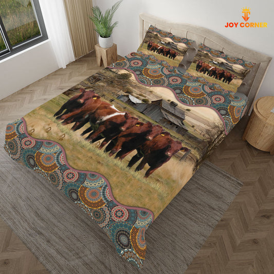 JoyCorners Shorthorn Vintage 3D Bedding Set