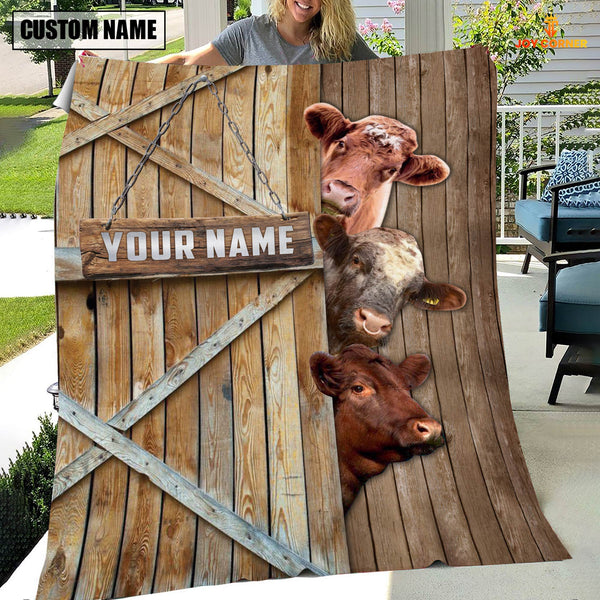 Joycorners Personalized Name Shorthorn Barn Blanket