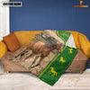 Joycorners Horse Green Farming Blanket Custom Name