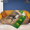 Joycorners Hereford Green Farming Blanket Custom Name