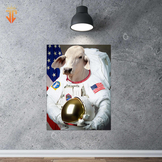 Joycorners Brahman Astronaut Portrait Canvas