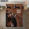 Joy Corners Boxer Brown Pattern Customized Name 3D Bedding Set