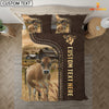 Joycorners Jersey Custom Text Leather Pattern Bedding Set