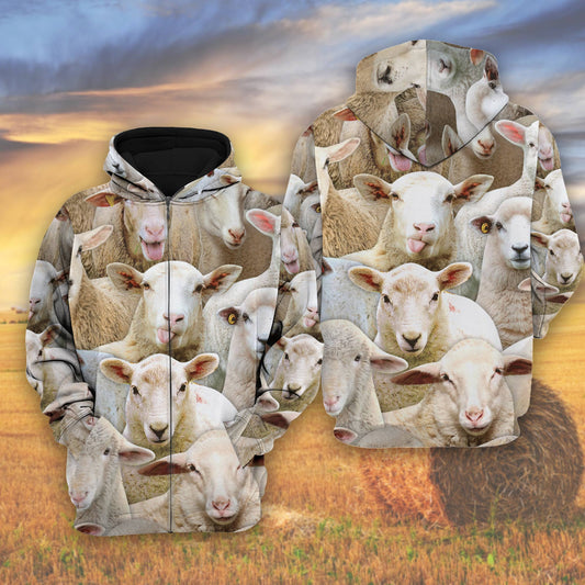 Joycorners Herd Of Sheep 2 All Over Printed 3D Shirts