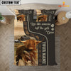 JoyCorners Highland Cattle Like Someone Left The Gate Open Customized Name 3D Bedding Set