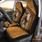 Joycorners Hereford Pattern Customized Name 3D Car Seat Cover Set (2PCS)