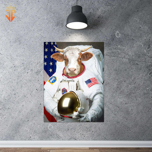 Joycorners Simmental Astronaut Portrait Canvas