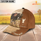 Joycorners Donkey Custom Name Brown Leather Pattern Cap