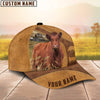 Joycorners Custom Name Red Angus Cattle Cap