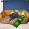 Joycorners Belted Galloway Green Farming Blanket Custom Name