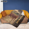 Joycorners Personalized Name Goat Leather Pattern Blanket