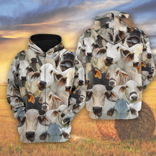 Joycorners Herd Of Brahman All Over Printed 3D Shirts