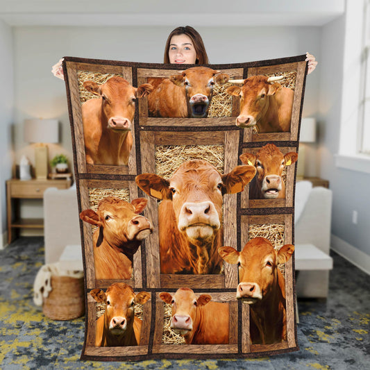 JoyCorners Limousin In Farm All Printed 3D Blanket