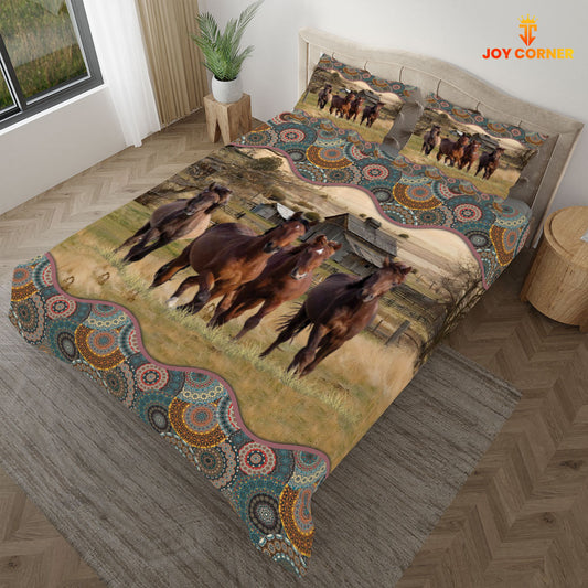 JoyCorners Horse Vintage 3D Bedding Set