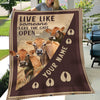 Joycorners Personalized Jersey Live Like Someone Left The Gate Open Blanket