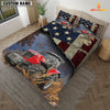 JoyCorners Red Tractor America Customized Name 3D Bedding Set