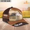 Joycorners Sheep Happy Face Customized Name Cap