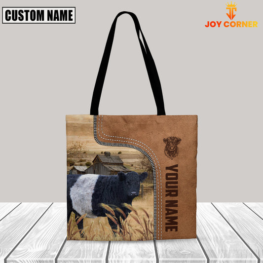 Joycorners Belted Galloway Cattle Custom Name 3D Tote Bagag