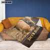 Joycorners Personalized Name Limousin Leather Pattern Blanket