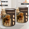 Joycorners Highland Custom Name Leather Pattern Laundry Basket