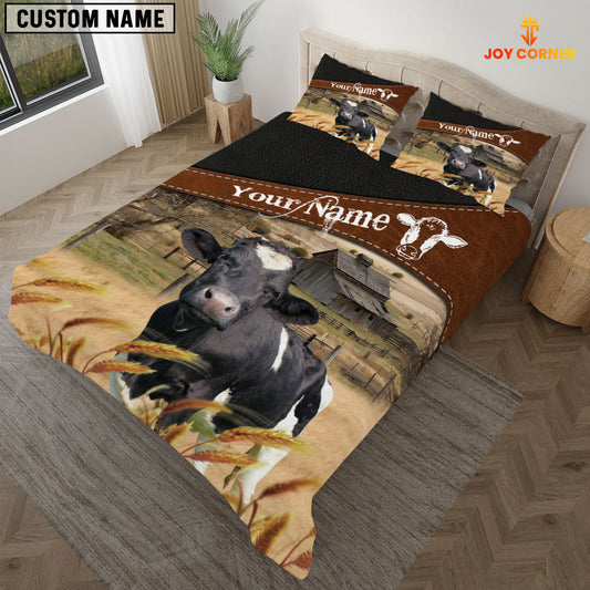 JoyCorners Holstein On The Field Customized Name 3D Bedding Set