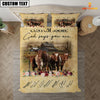 Joycorners Shorthorn God Says You Are Custom Name Bedding Set