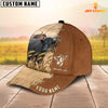 Joycorners Dexter Custom Name Brown Leather Pattern Cap